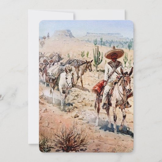 "Vaquero Pack Train" von Edward Borein Einladung (Vorderseite)