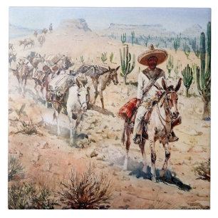 „Vaquero Pack Train“ von Edward Borein Fliese