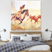 Vaquero Painting von Eward Borein Leinwanddruck (Insitu (Schlafzimmer))
