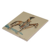 "Vaquero" Western Kunst, Dichtung und Musik Fliese (Seite)