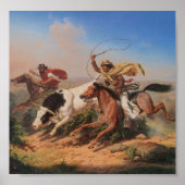 Vaqueros Roping a Steer Poster (Vorne)