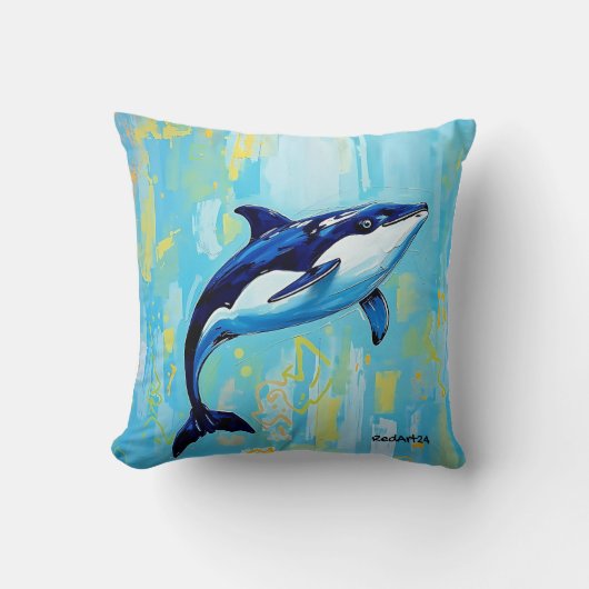 Vaquita Wall Art – Endangered Marine Porpoise Kissen (Vorderseite)