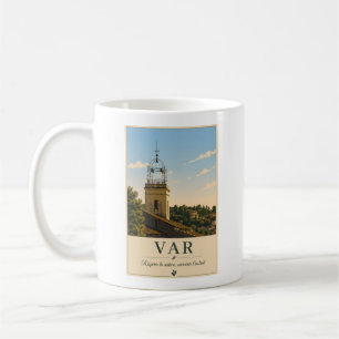 Var Provence Dorf Glockenturm Vintage Kaffeetasse