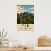 Var Provence Gebirgslandschaft Vintage Poster (Küche)