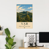 Var Provence Gebirgslandschaft Vintage Poster (Heimbüro)