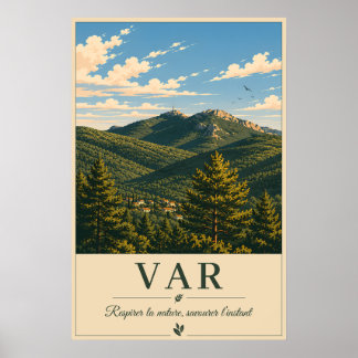 Var Provence Gebirgslandschaft Vintage Poster