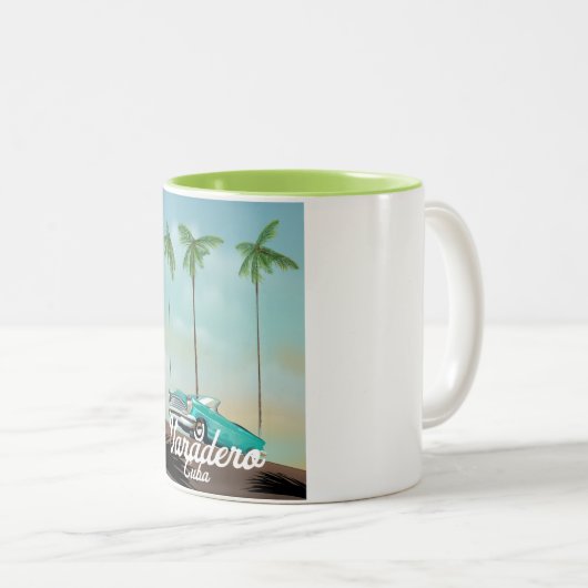 Varadero Cuba Reiseposter Zweifarbige Tasse (VorderseiteRechts)