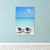 Varadero, Kuba. Sand And Beach Chairs Leinwanddruck (Insitu (Holzboden))