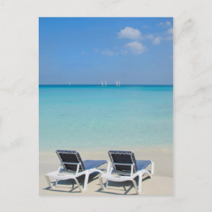 Varadero, Kuba. Sand And Beach Chairs Postkarte