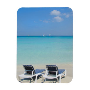 Varadero, Kuba. Sand und Strandliegen Magnet