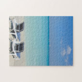 Varadero, Kuba. Sand- und Strandliegen Puzzle (Horizontal)