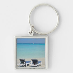 Varadero, Kuba. Sand- und Strandliegen Schlüsselanhänger