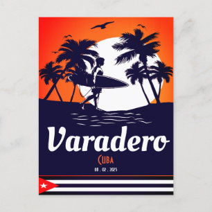 Varadero Kuba Vintage-Souvenirs Palme Postkarte