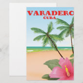 Varadero kubanisches Strandposter Briefpapier (Vorne/Hinten)