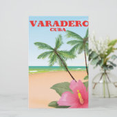 Varadero kubanisches Strandposter Briefpapier (Stehend Vorderseite)