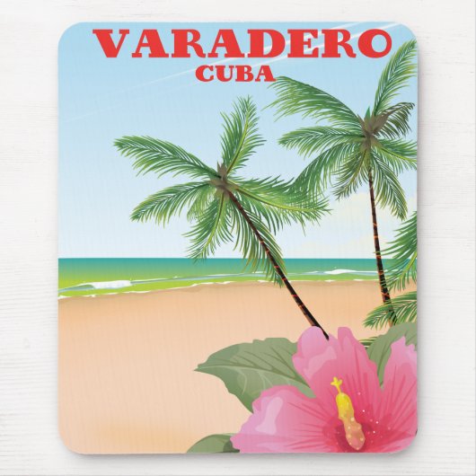 Varadero kubanisches Strandposter Mousepad (Vorne)