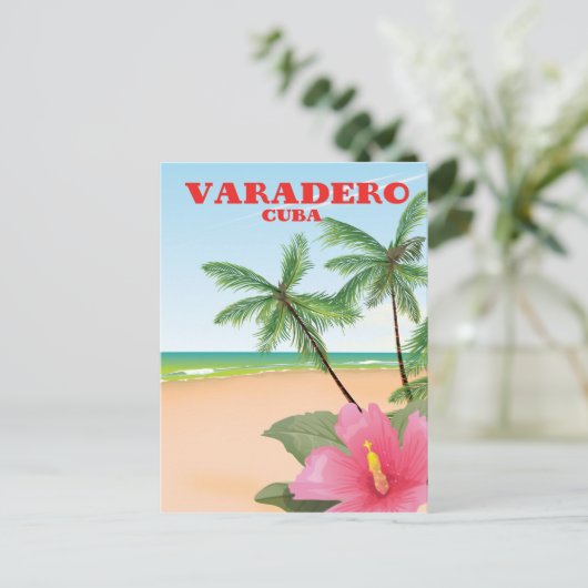 Varadero kubanisches Strandposter Postkarte (Stehend Vorderseite)