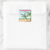 Varadero kubanisches Strandposter Quadratischer Aufkleber (Tasche)