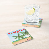 Varadero kubanisches Strandposter Rechteckiger Pappuntersetzer (Vor Ort)