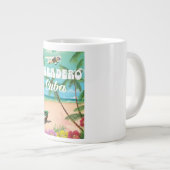 Varadero kubanisches Strandurlaub-Poster Jumbo-Tasse (Vorderseite Rechts)