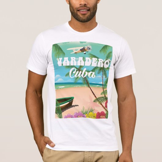 Varadero kubanisches Strandurlaub-Poster T-Shirt (Vorderseite)