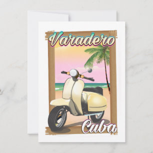Varadero kubanisches Vintage-Rollerposter Einladung
