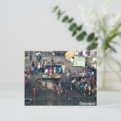 Varanasi ghats, Postcard Postkarte (Stehend Vorderseite)