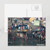 Varanasi ghats, Postcard Postkarte (Vorne/Hinten)