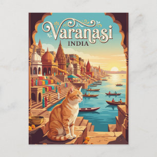 Varanasi Indien Postkarte