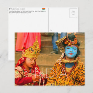 Varanasi, Indien Reise-Postkarte Postkarte