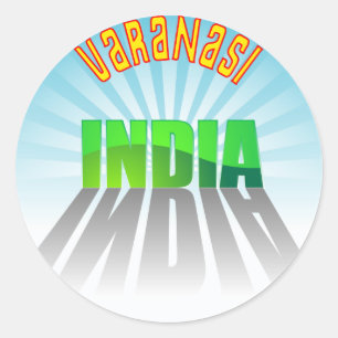 Varanasi Runder Aufkleber