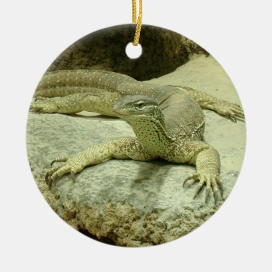 Varanus gouldii keramik ornament (Vorne)