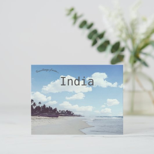 Varca Beach Goa Indien Postkarte (Stehend Vorderseite)