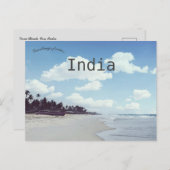 Varca Beach Goa Indien Postkarte (Vorne/Hinten)