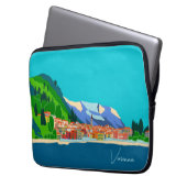 Varenna Como Italien Illustration Laptopschutzhülle (Vorderseite Links)
