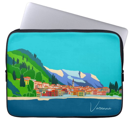 Varenna Como Italien Illustration Laptopschutzhülle (Vorderseite)
