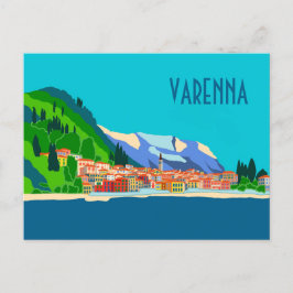 Varenna Como Italien Illustration Postkarte