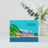 Varenna Como Italien Illustration Postkarte (Stehend Vorderseite)