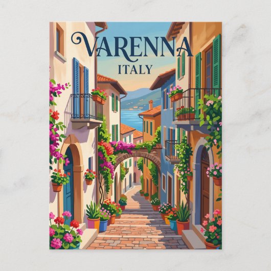 Varenna Italien Postkarte (Vorderseite)