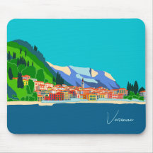 Varenna Lake Como Italien Illustration Reise