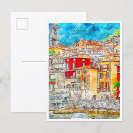 Varenna Lake Como Italien Vintage Postkarte