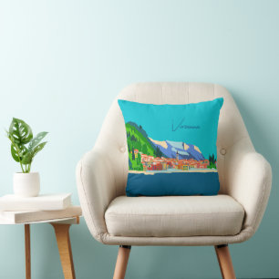 Varenna See Como Italien Illustration Kissen