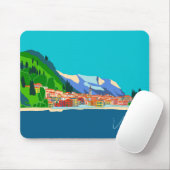 Varenna See Como Italien Illustration Mousepad (Mit Mouse)
