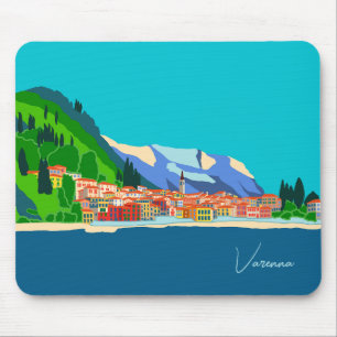 Varenna See Como Italien Illustration Mousepad