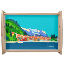Varenna See Como Italien Illustration