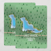 Varese-See, Lombardei, kuratives Reiseplakat (Vorne/Hinten)
