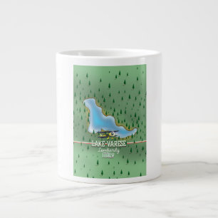 Varese-See, Lombardei, kuratives Reiseplakat Jumbo-Tasse
