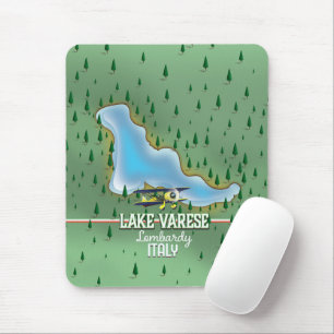 Varese-See, Lombardei, kuratives Reiseplakat Mousepad