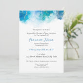 Varewell Military Ehefrau Blaue digitale Einladung (Stehend Vorderseite)