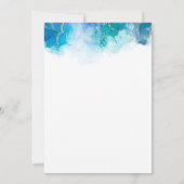 Varewell Military Ehefrau Blaue digitale Einladung (Rückseite)